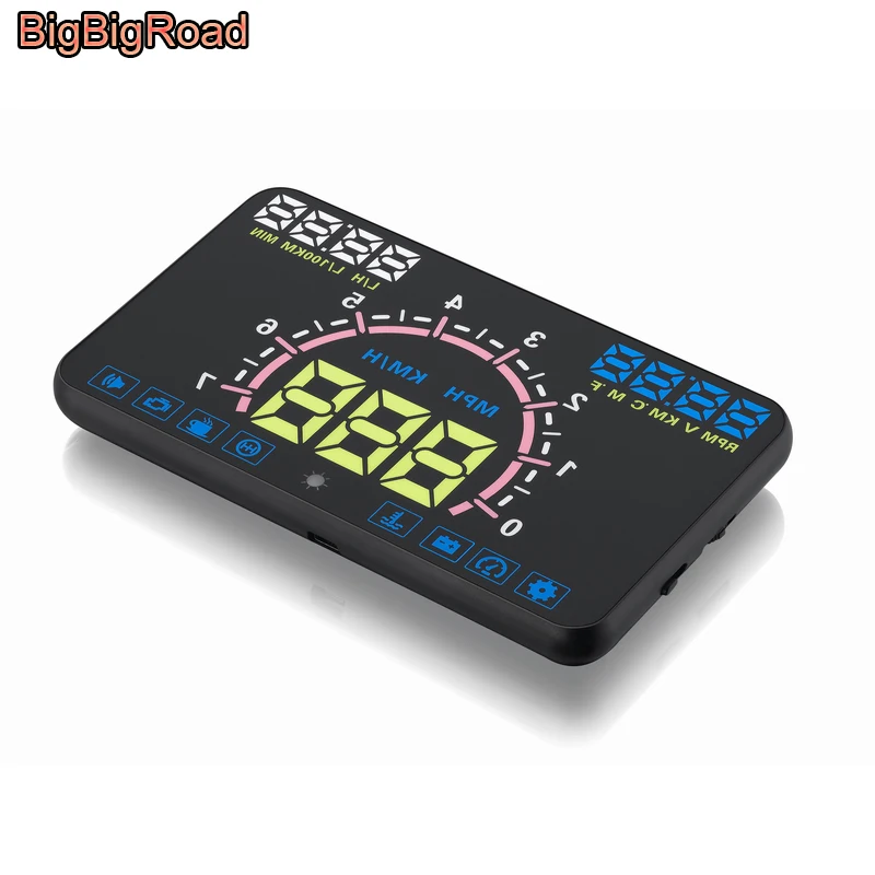 Проектор лобового стекла BigBigRoad автомобильный проектор на лобовое стекло OBD2 для