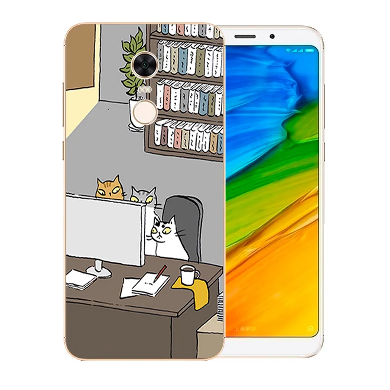 5 99 дюймов для Xiaomi Redmi Plus задняя крышка телефона мягкий силикон Redmi5 кошки Семейные