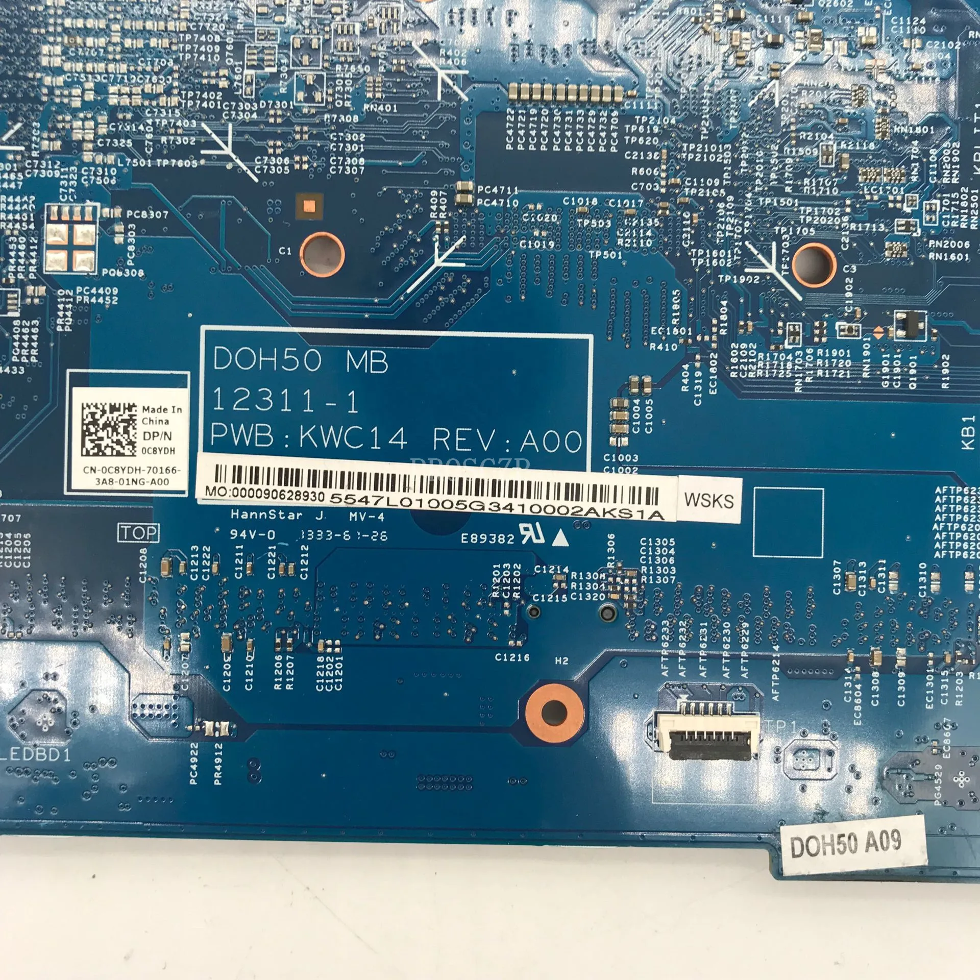 Материнская плата для ноутбука Inspiron 7537 стробое 0C8YDH C8YDH DOH50 12311-1 PWB:KWC14 W/I7-4500U CPU 100%