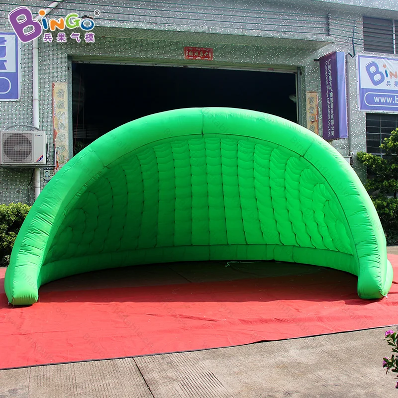 Надувная полукупольная палатка зеленого цвета по индивидуальному заказу со