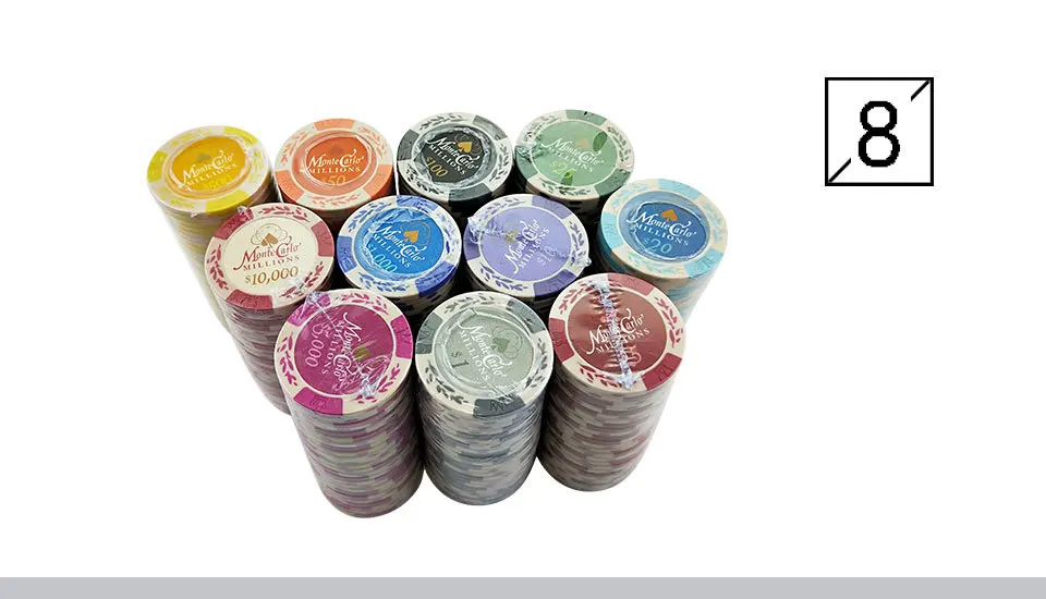 Yernea 1 шт. покерные фишки Набор доллар пшеничная глина монеты Baccarat Texas Hold'em Цвет Корона глина 11 цветов покер игральные фишки