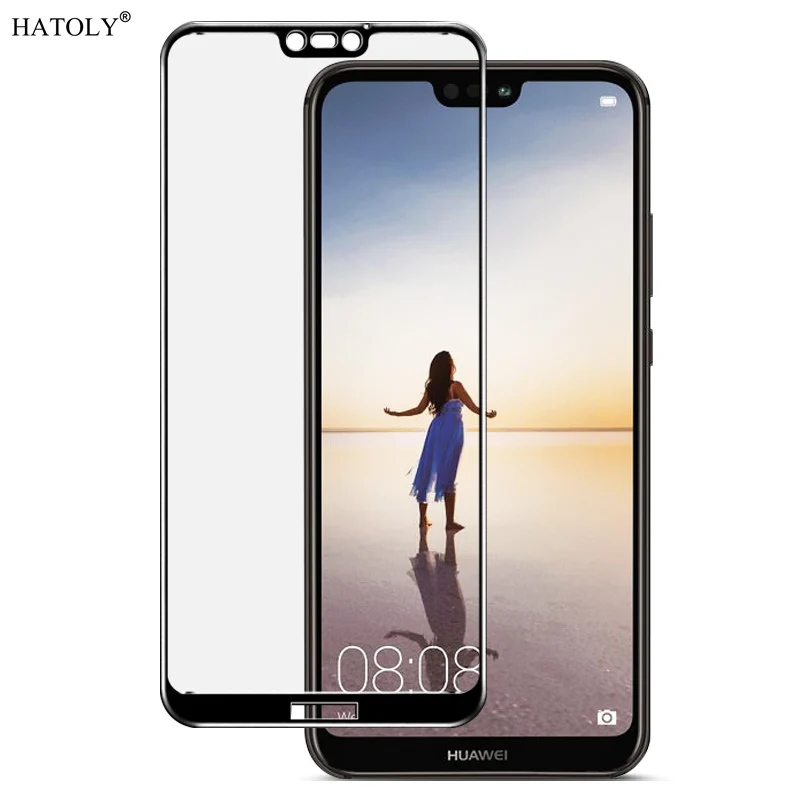 Закаленное стекло для huawei P20 Lite 1 шт. Защитная пленка экрана Nova3e полное покрытие 3D