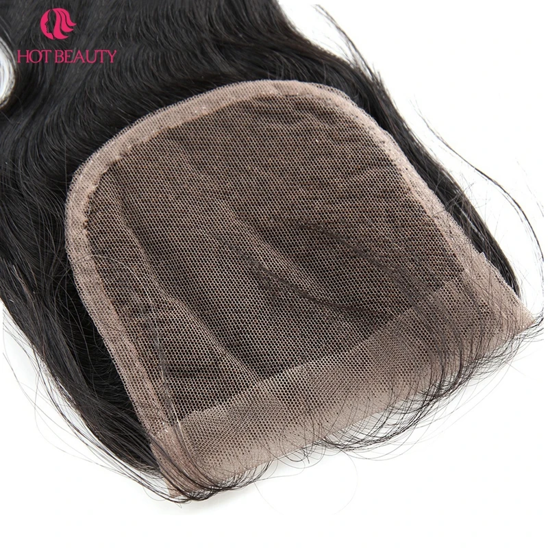 Горячие Красота волос Закрытие Бразильский объемная волна закрытия Волосы remy