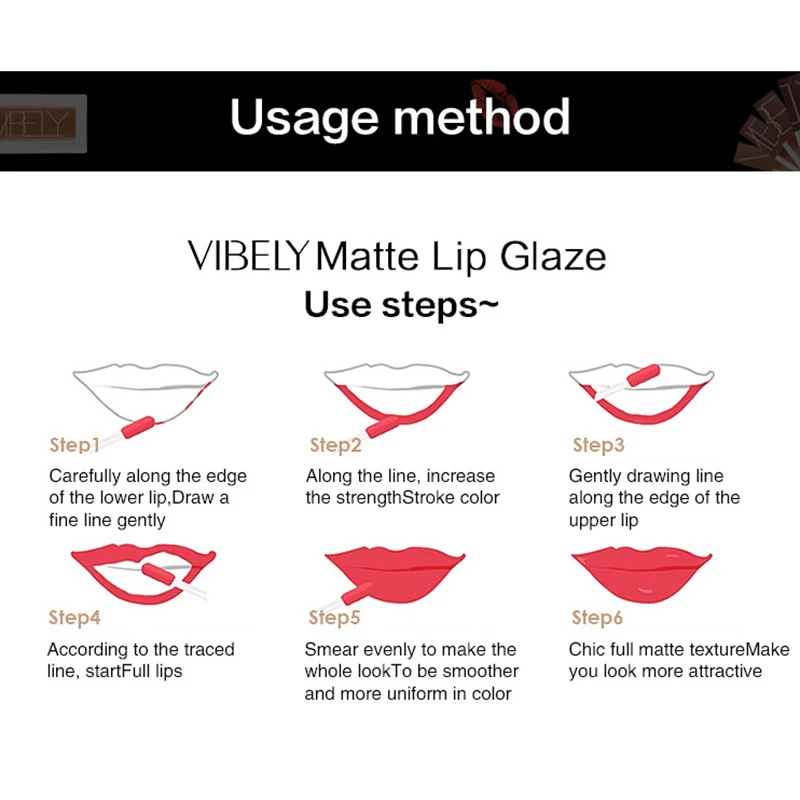 1 Набор жидкая помада для губ глазурь матовая долговечная портативная модная