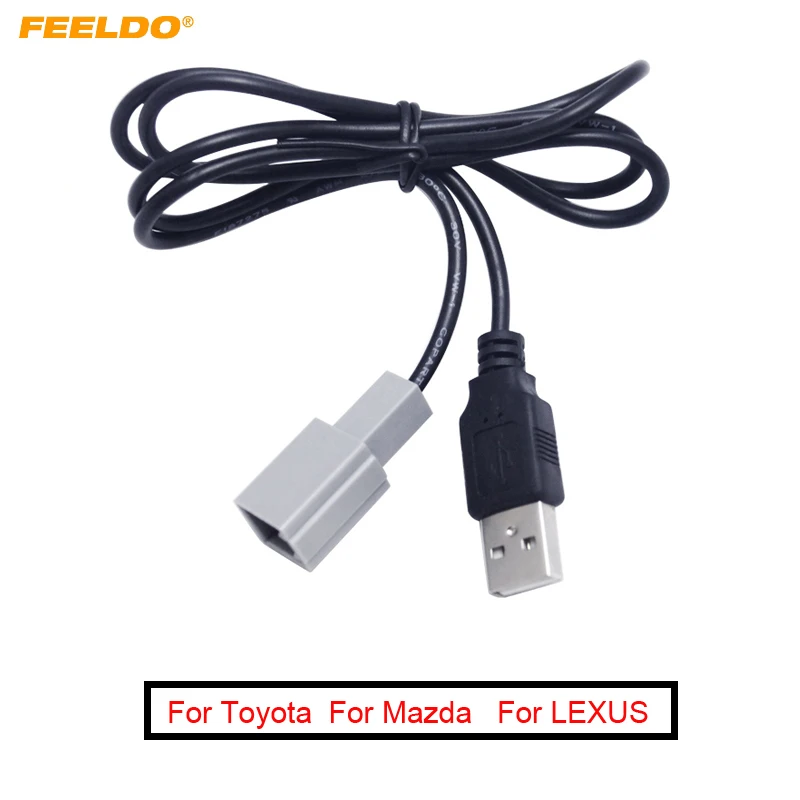 FEELDO 1 шт. автомобильные аудио части Женский USB кабель адаптер для LEXUS Toyota Camry Reiz RAV4