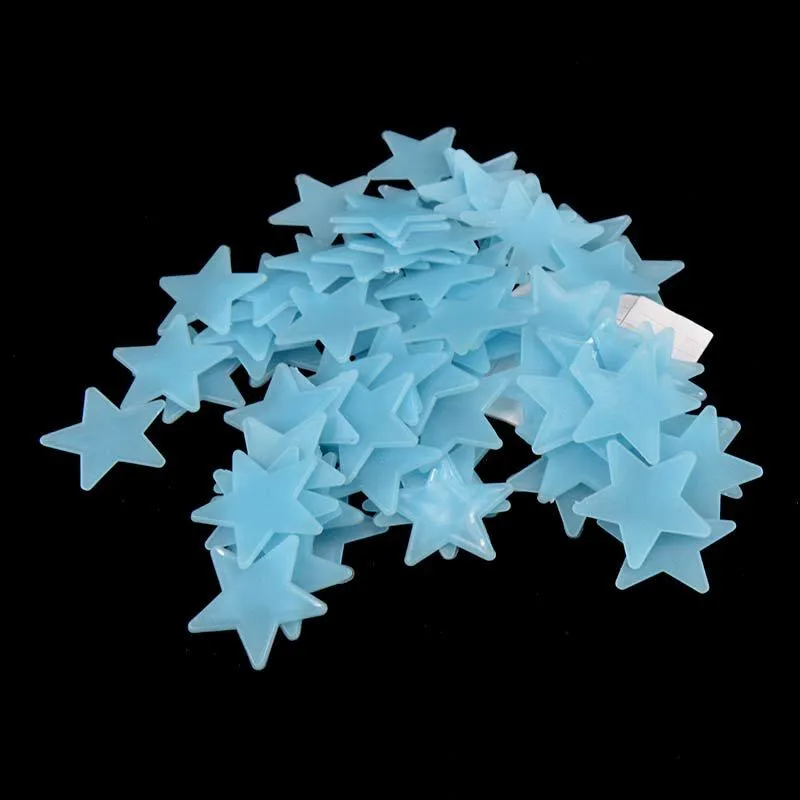 Новые Горячие 50 шт 3D звезды светится в темноте люминесцентные пластиковые
