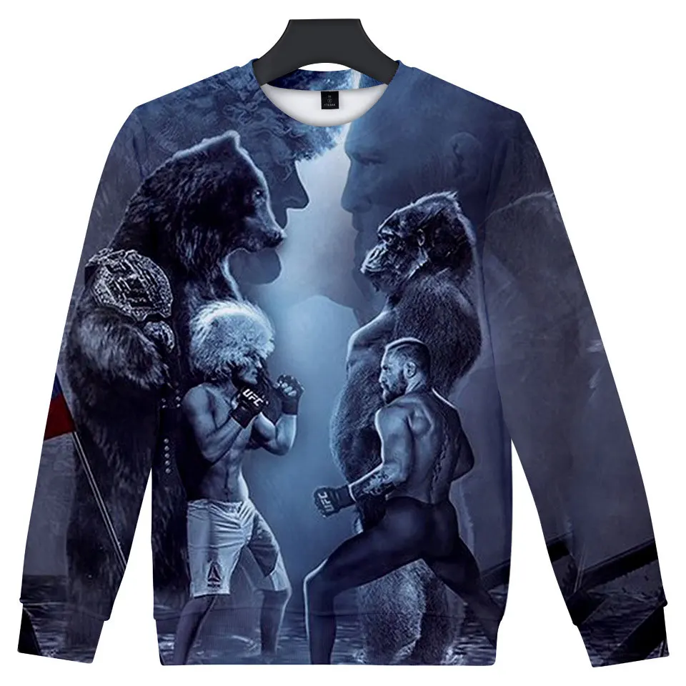 Супернова Хабиб нурмагомедов 3D Печатный теплый флисовый Забавный свитшот с