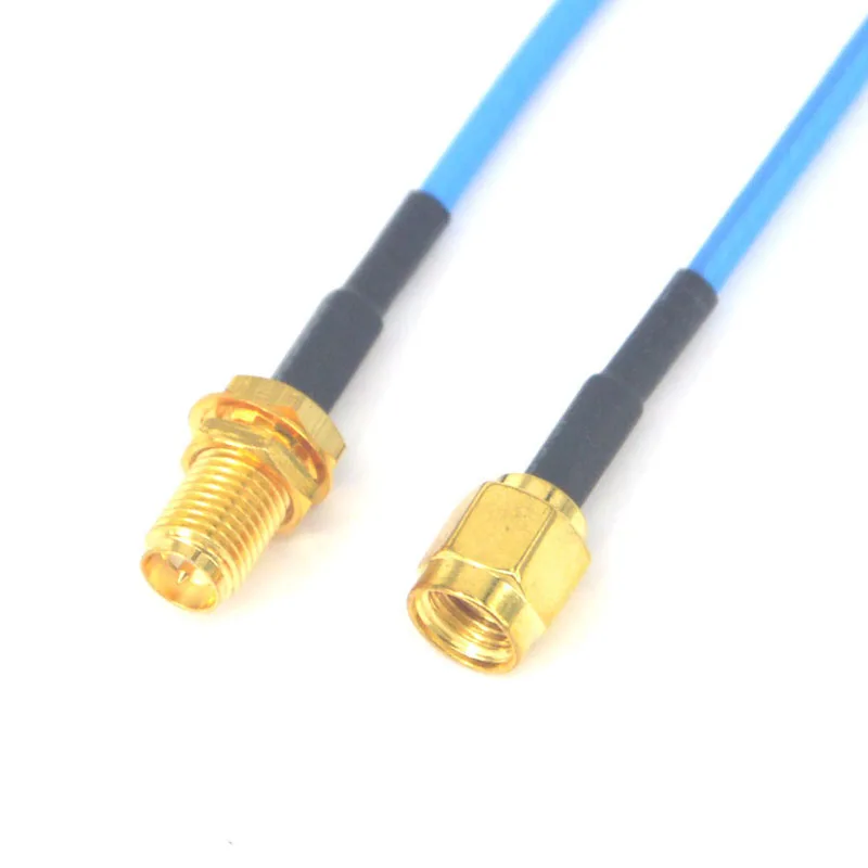 5 pcs/lot Flexible Blue RG402 RP SMA male to Female straight Connector flexible Extension Cable10cm | Обустройство дома