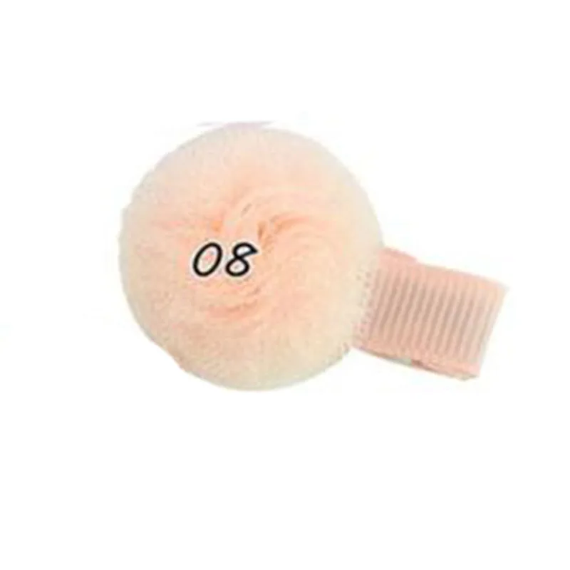08 Coral Pink UNTAMED мини-сеть пряжа мяч маленькие заколки для волос Детские заколки аксессуары для волос подарки для детей девочки заколки для волос головной убор - Цвет: 08 Coral Pink