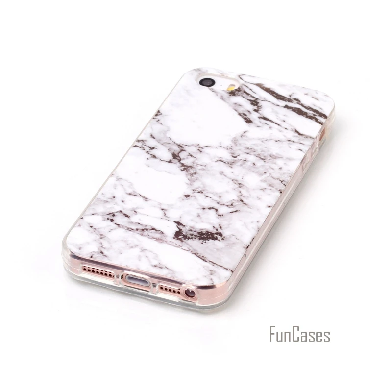 Для чехла iphone 5S силиконовый чехол для SE мраморное изображение камня окрашенные