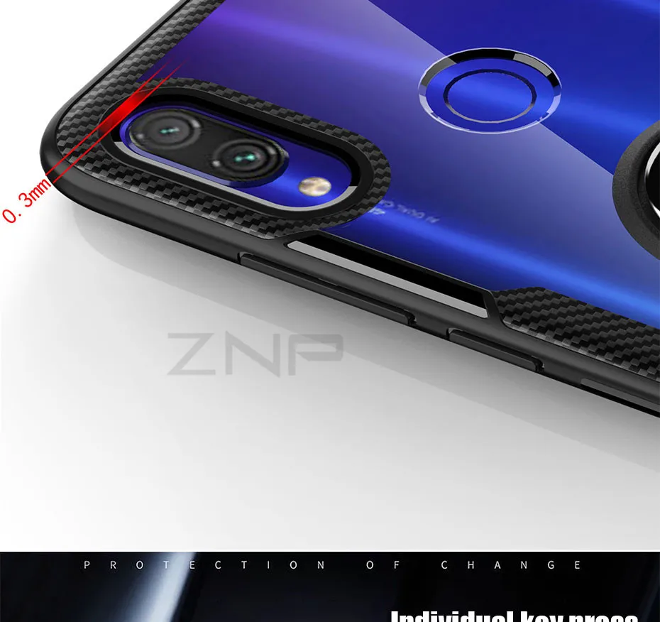 ZNP Роскошная подставка с магнитным кольцом чехол для Red mi Note 7 Red mi K20 Pro 7 держатель полный чехол Чехол для Xiaomi mi 9 8 SE mi 8 Lite чехол