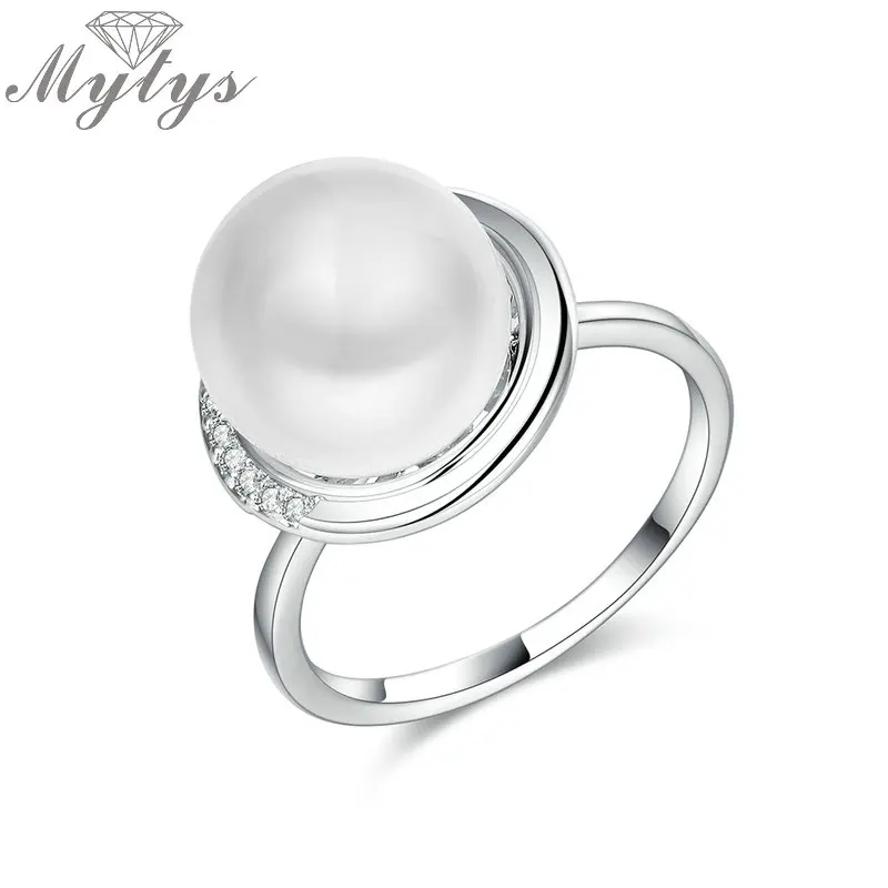 Mytys женское кольцо с жемчугом серебряного цвета Свадебная вечеринка оптовая