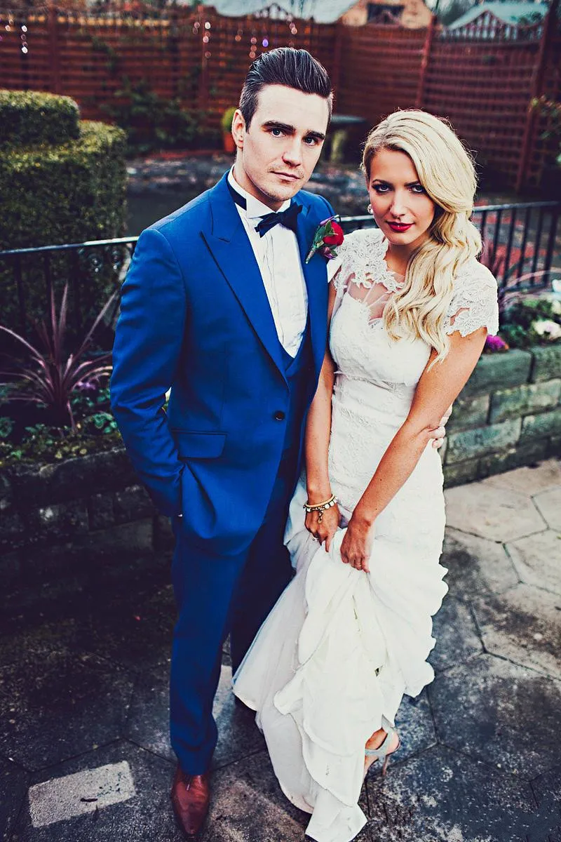 2017 новый пользовательский королевский синий как однобортный twinset пальто