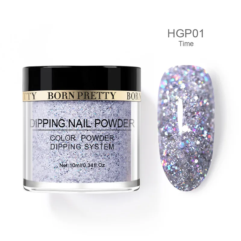 BP-HGP01 BORN PRETTY погружение ногтей Порошковая голографическая акриловая полимерная пудра естественная сухая без лампы лечение градиент французский погружение блеск - Цвет: BP-HGP01