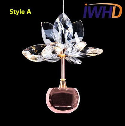 Современные хрустальные светодиодные подвесные светильники с цветами