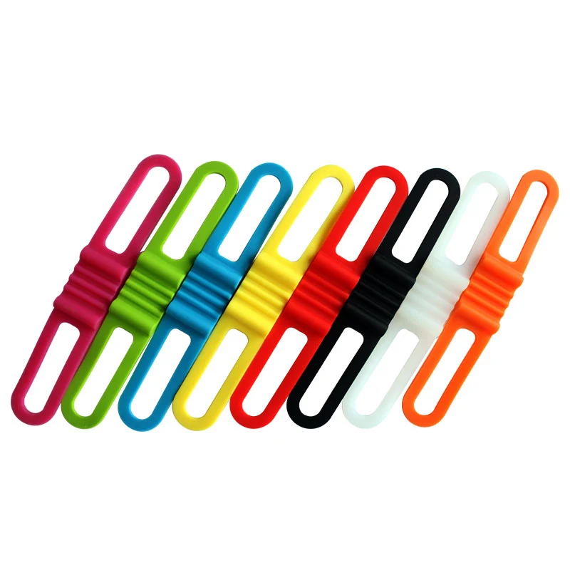 Random Color 5 шт., велосипедный фонарь с креплением, держатель, светильник-вспышка, эластичная повязка, силиконовый ремешок, для горной дороги, велосипеда, фонарь, повязка, Аксессуары для велосипеда - Цвет: Random Color