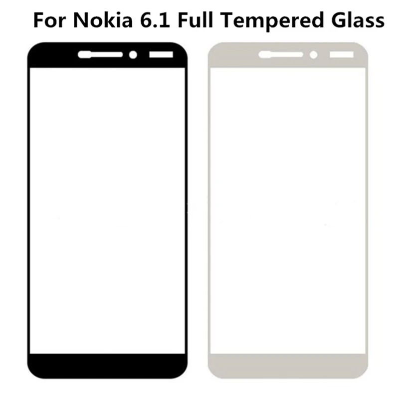 Полное покрытие закаленное стекло для Nokia 6 1 Защита экрана Стекло 9H Защитная
