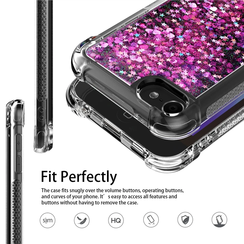 Мягкий чехол Yokata для ipod Touch 6, зыбучий песок, блестящий чехол в форме сердца для ipod Touch 6, прозрачный чехол