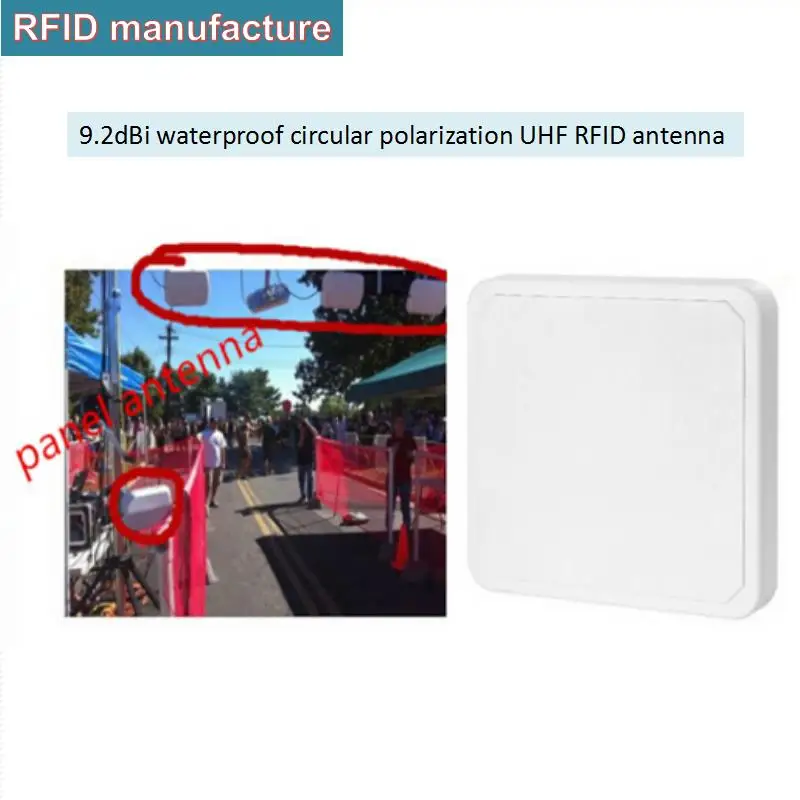 

1-25m long read range 12dbi RFID Polarized linear UHF rfid Antenna 915mhz 865mhz for warehouse management sports timing race