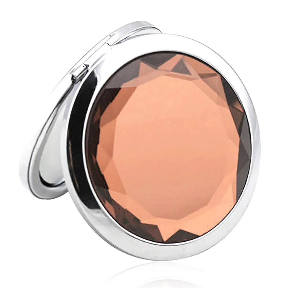 Новое портативное двухстороннее зеркало круглое кристальное складное