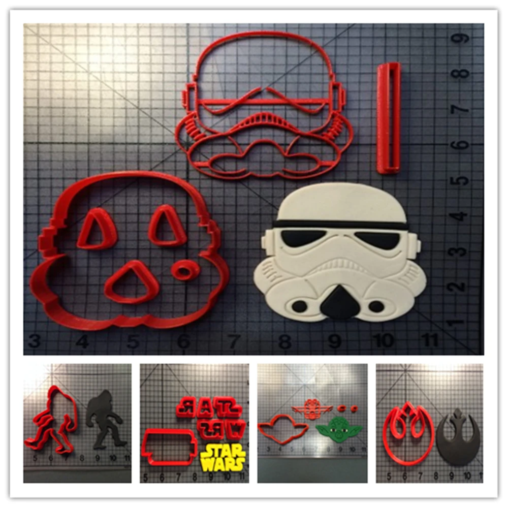 Кулинарный резак для печенья персонажи фильма логотип Rebel Stormtrooper Yeti Yoda star набор