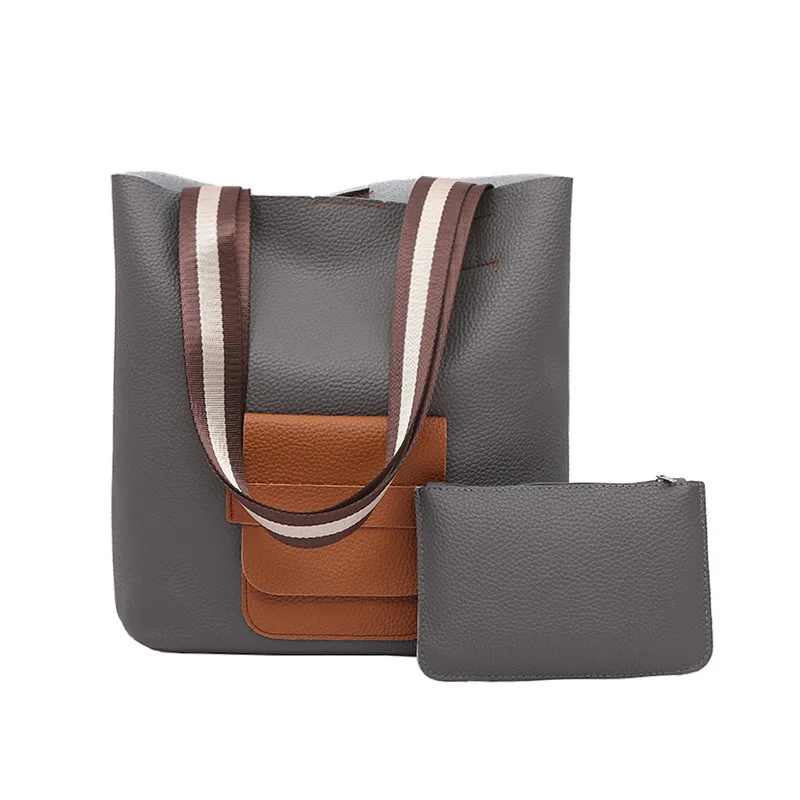 Новые винтажные женские Лоскутная сумка корейской моды плечо кожа композит