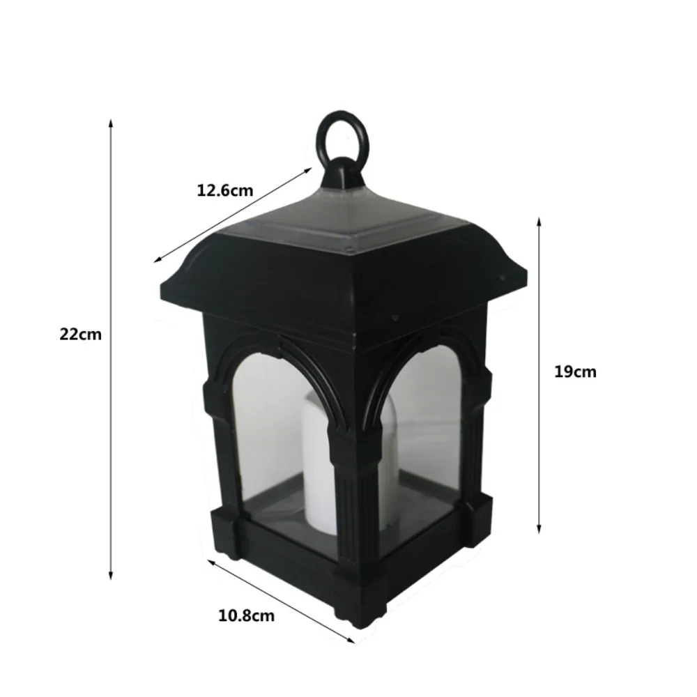 

Vintage LED Solar Candle Light Waterproof Candlestick Lamp Outdoor Garden Hanging Lamps Auto Sensing Creative Lights Decoration