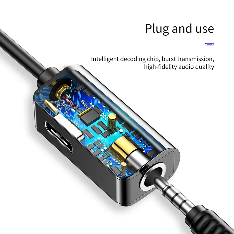 Аудиокабель Baseus с разъемом USB Type C и штекером 3 5 мм|Переходники адаптеры| |