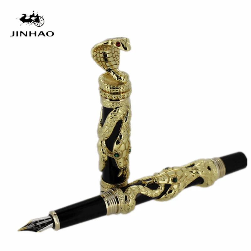 Перьевая ручка JINHAO старый серый Змеиный год памяти средний 18KGP NIB BOX на