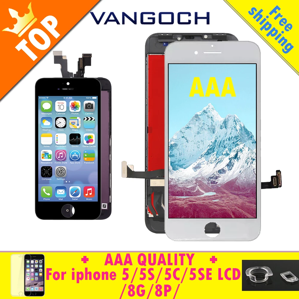 Класс a++ 3D сенсорный дисплей для iPhone 5 5S 5G 5C 5SE 8 г P плюс ЖК экран Замена