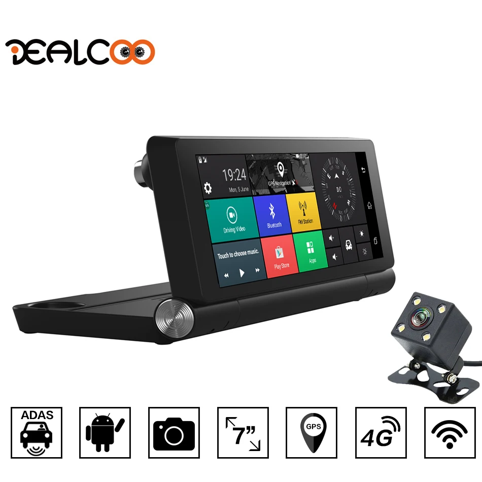 Dealcoo 4 г автомобиля gps навигации Android 5 1 Bluetooth бесплатная Navitel Европа карты FHD 1080 P dvr