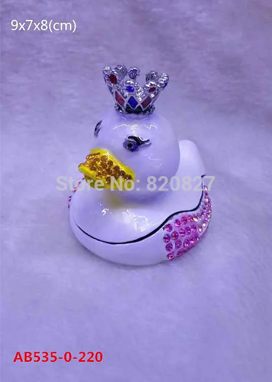 cute duck box fashion simulation ducks queen ornaments home decoration party supplies christmas decorations gift metal crafts