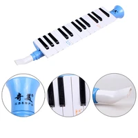 qimei 27 key melodica mouth organ harmonica music educational wind musical instrument toy blue pink kids beginners child