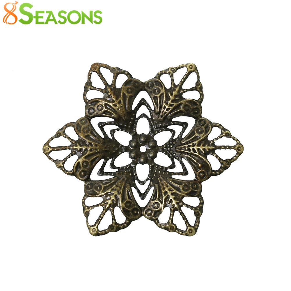 8 сезонов фурнитура для украшений филигранные соединители Цветок Античная