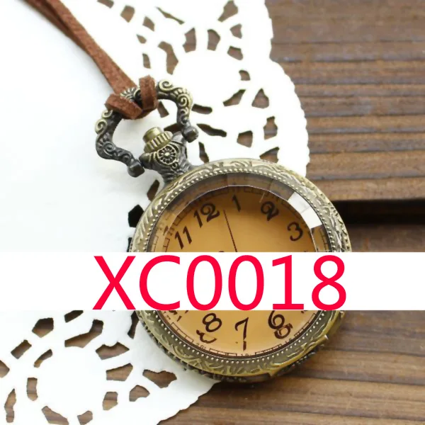 XC0018 кожаные карманные часы изготовленные на заказ