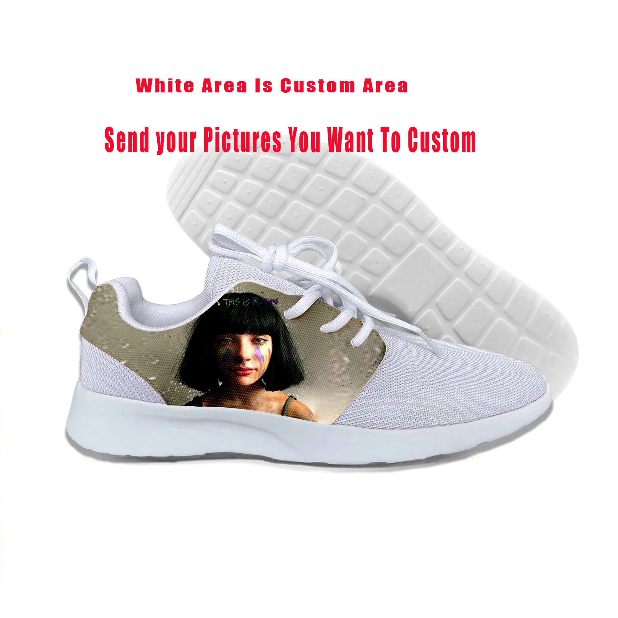 2019 Hot Cool Fashion Vogue New Summer Handiness Casual Shoes 3D Printed For Man Woman Pop Music Sia Kate Isobelle Furler | Обувь