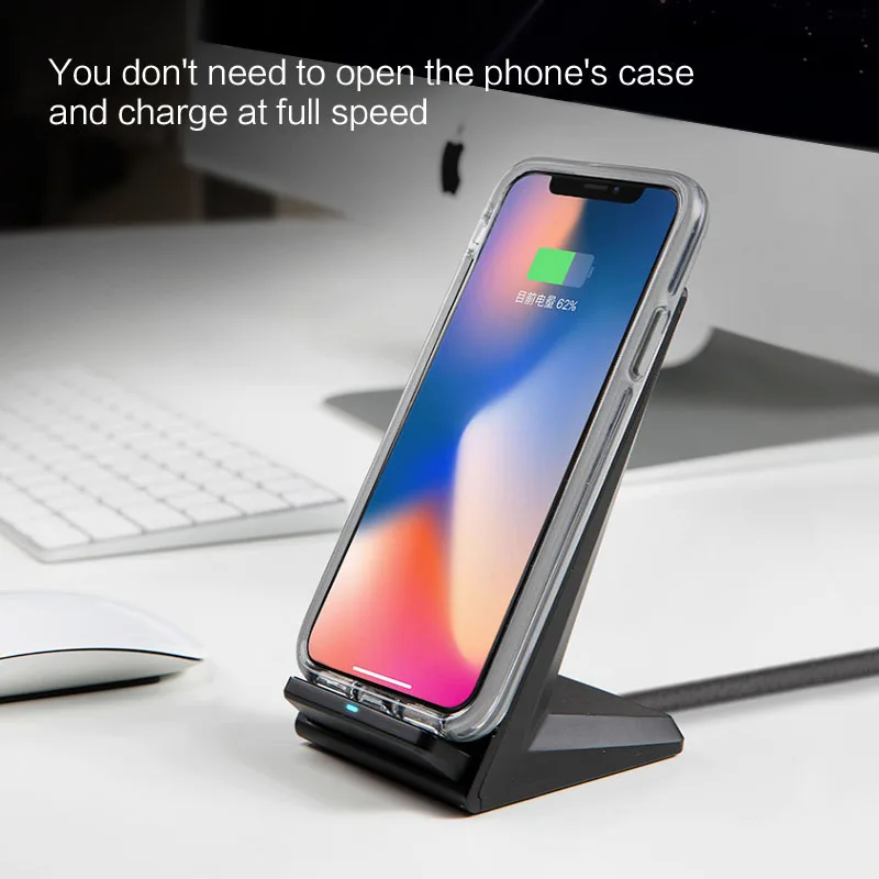 Allvcover Qi Wireless Charger QC 3.0 10W Fast Charging For Samsung S9 Car Holder iPhone X 8 Plus Stand | Мобильные телефоны и