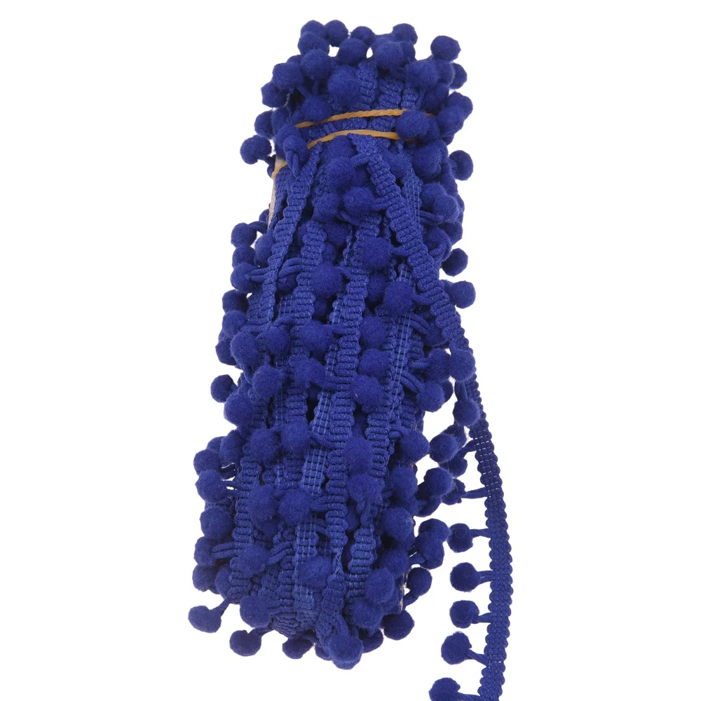 Royal Blue 10 ярдов/рулон небольшой помпон 1,5 см* 10 ярд кружева неэластичный ободок повязка для волос аксессуары для одежды аксессуары для волос аксессуары для одежды - Цвет: Royal Blue