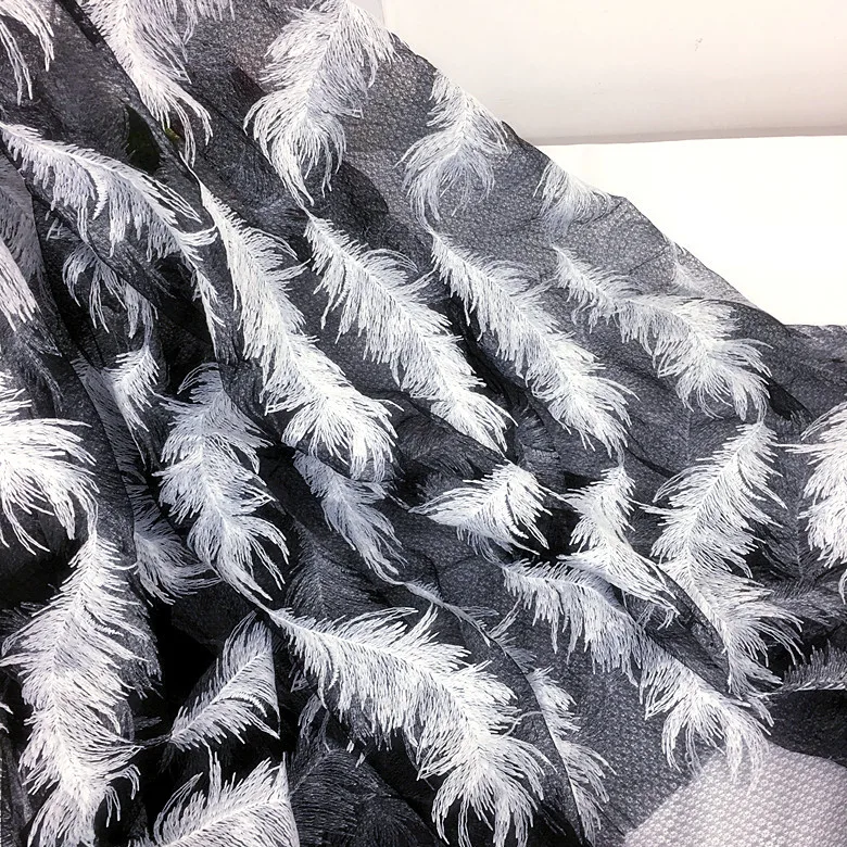 Новое модное кружевное платье с перьями украшения для свадебного платья