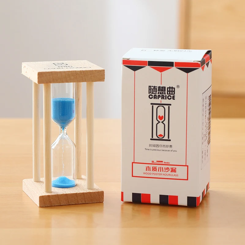 Sand Watch 1 Minute Clock 3 5 Minutes Glass Shower Timer Wood Timing Kid Gift Mini Ornaments Home Decoration Accessories SL-MZFX | Дом и сад
