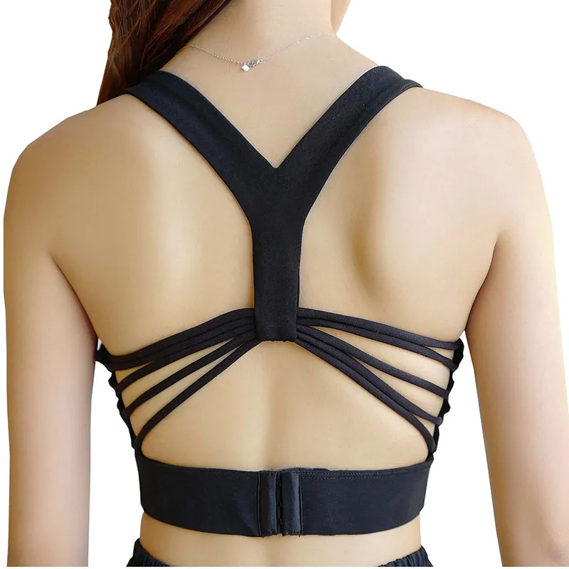 Fitness Yoga Push Up Sports Bra for Women Shockproof Sexy Sport Top Gym Running Padded Tank Vest Underwear | Спорт и развлечения