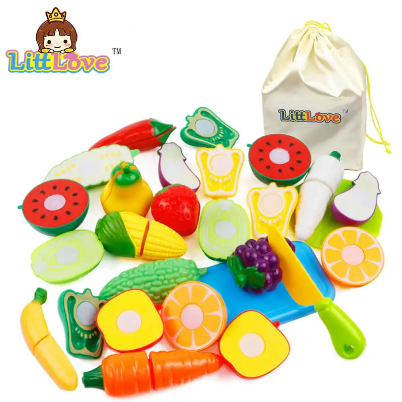 LittLove 13 шт./компл. пластиковая кухня ролевые игры еда фрукты овощи режущая игрушка
