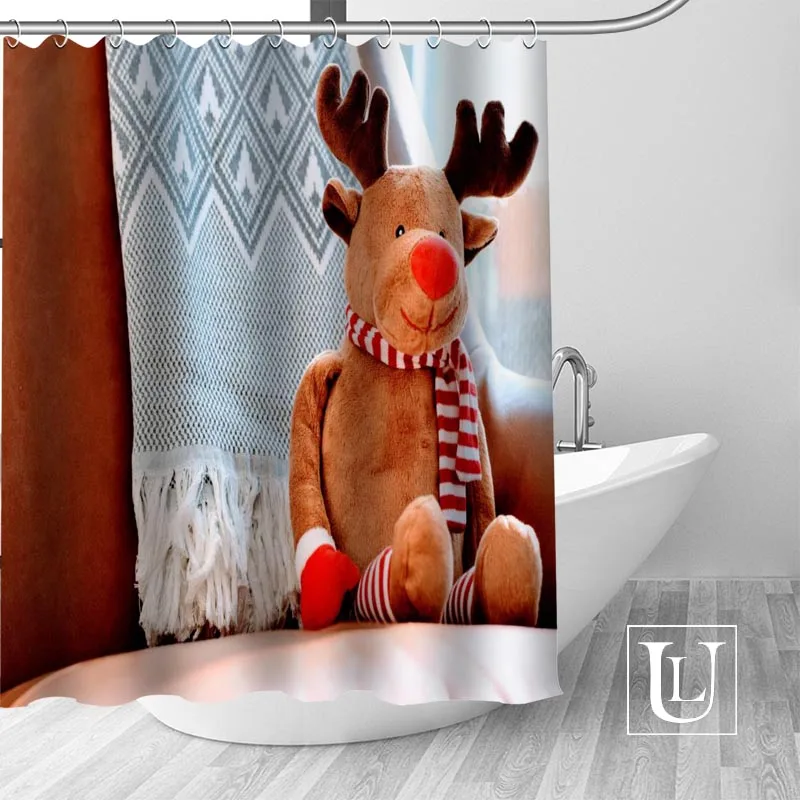 

Custom Christmas gifts Bath Curtain Fabric Modern Shower Curtain bathroom beautiful Curtains Bath decor