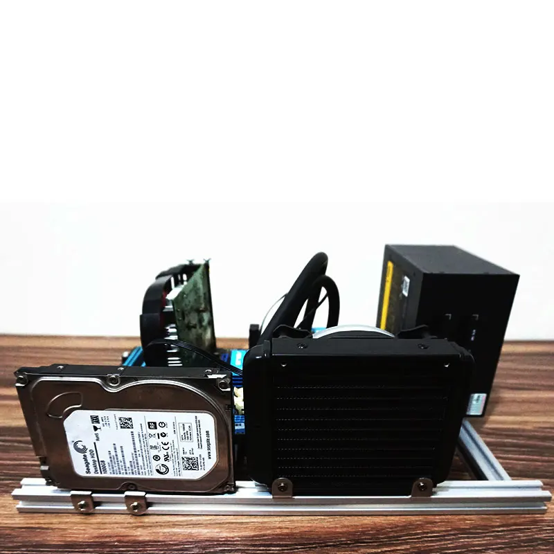 Новый компьютер ATX алюминиевый корпус горизонтальная открывающаяся машина