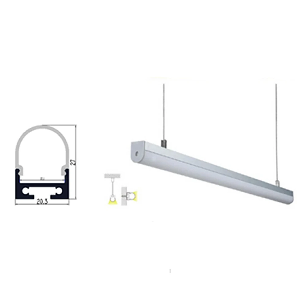 Алюминиевый профиль тонкий 1 м с молочным диффузным покрытием или прозрачным 30 (30