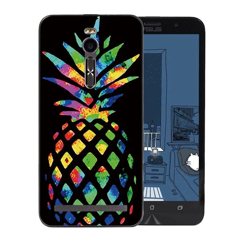 Чехол для Asus Zenfone 2 ZE551ML Мягкая силиконовая задняя крышка с узором Marb чехол 5 &quotдля