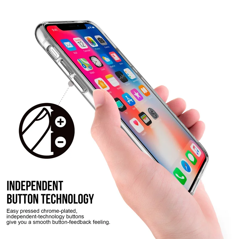 Прозрачный Гибридный чехол TOIKO Chiron из поликарбоната и ТПУ для iPhone X XS MAX XR