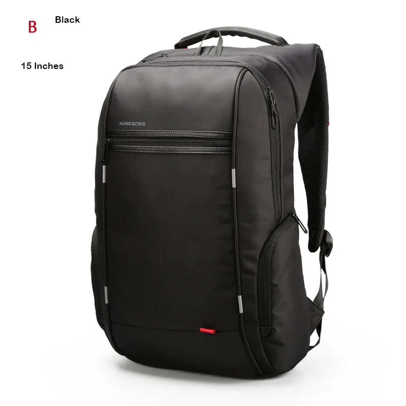 15 Inch B Black Kingsons рюкзак для мужчин и женщин для 13/15. 6/17 дюймов рюкзак для ноутбука с защитой от кражи для подростков девочек и мальчиков USB зарядка Рюкзак - Цвет: 15 Inch B Black