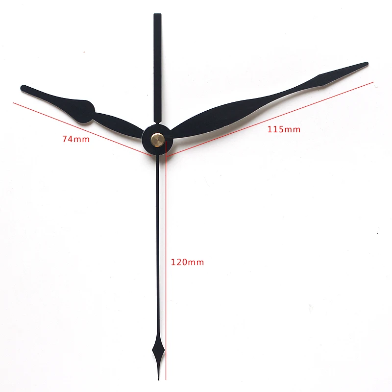 

100sets S Shaft Long Clock Hands 33# Quartz Clock Accessory DIY black Hand Metal Aluminum Material High quality DIY Clock kits