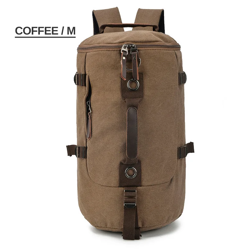 M Coffee Большая емкость, сумки для скалолазания, круглое ведро, водонепроницаемая, холщовая, для мужчин, для путешествий, вещевой мешок, сумка на плечо, чемодан, для багажа, спортивная сумка, XA28D - Цвет: M Coffee